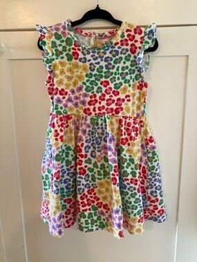 Mini Boden Colorful Leopard Print 100% Cotton toddler sun Dress 4t EUC